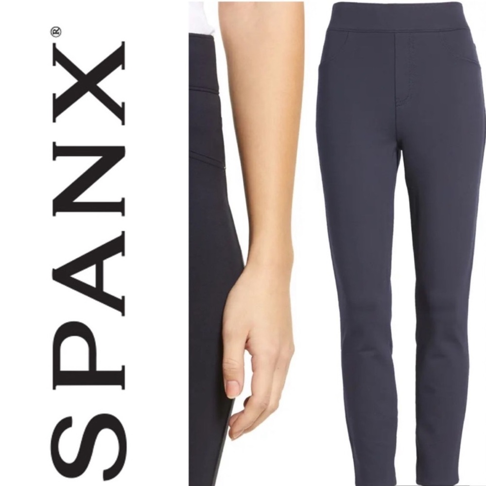 NEW! SPANX The Perfect Pant Ankle 4-Pocket Elasticated Waistband Dark Gray XL